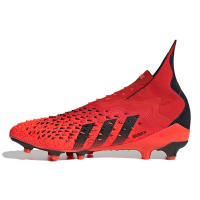 Бутсы Adidas Predator Freak+ Fg красные с черным
